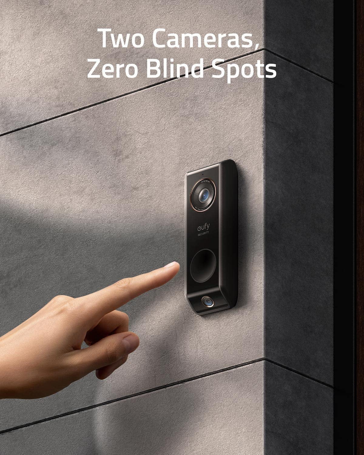 ,Delivery Video eufy Dual Doorbell Chime,2K (Wired) Security Anker with Guard Camera