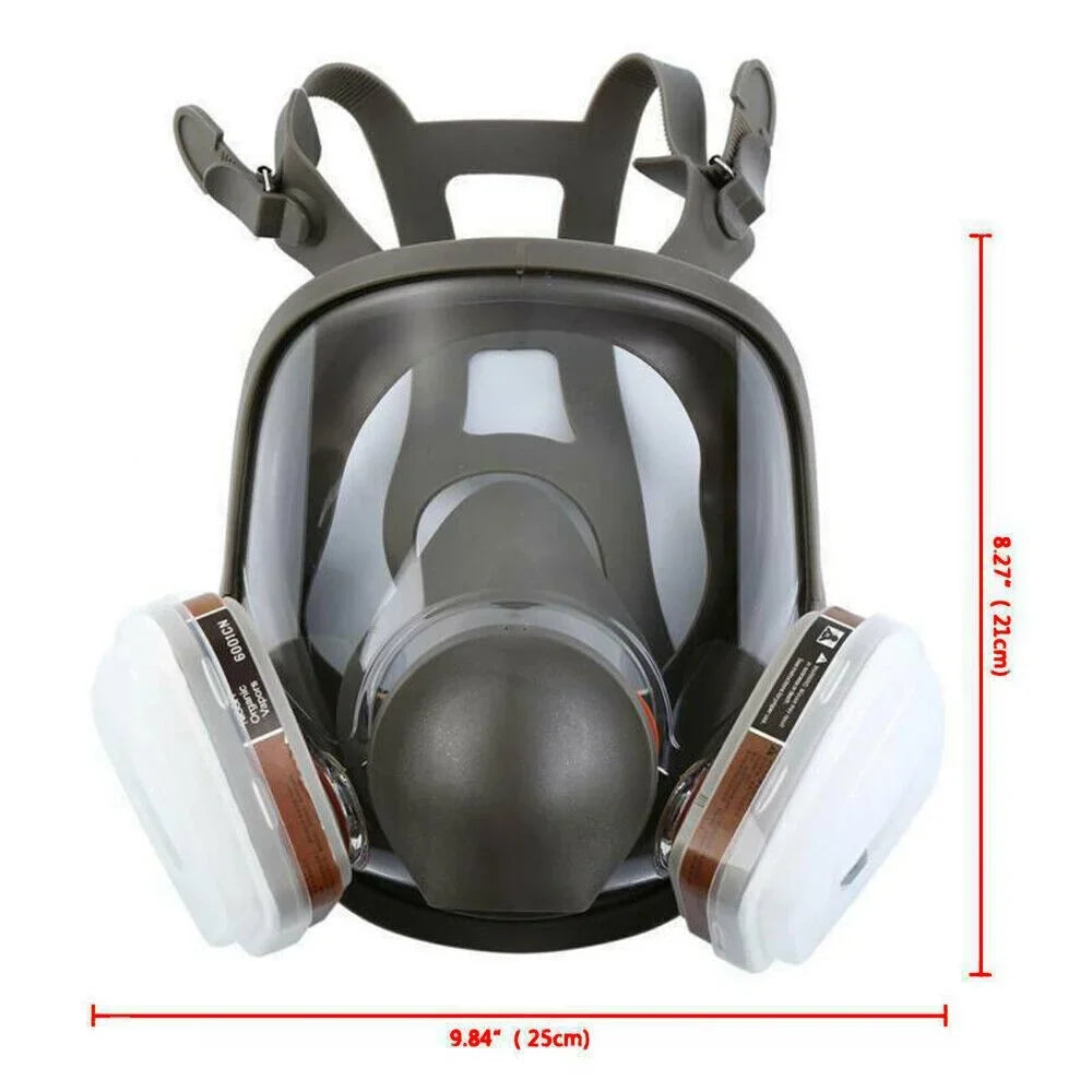 Set Respirator for Gas w/Filters Mask Spraying Face Painting Facepiece Full 6800
