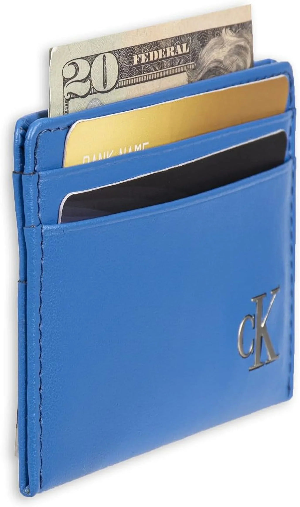 Men's Monogrammed Klein Logo Calvin Card Open-Blue Case