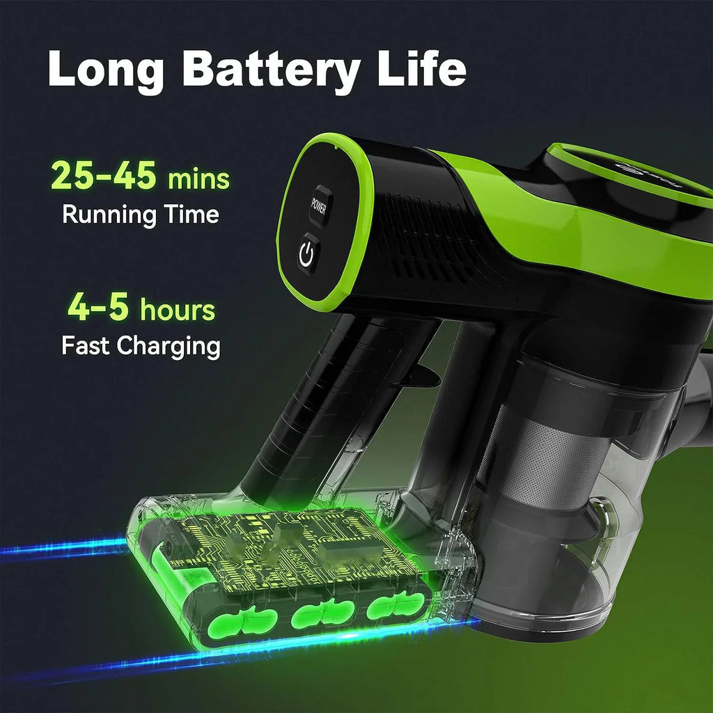 and Vacuum, Vacuum Rechargeable to 45 Cordless Mins, Carpet Vacuum Vacuum Cordless Pet Battery Home 2200m-A-h Hair Cleaner 28KPa Cleaner, Lightweight for Floor 6-in-1 Vacuum Powerful Up Stick
