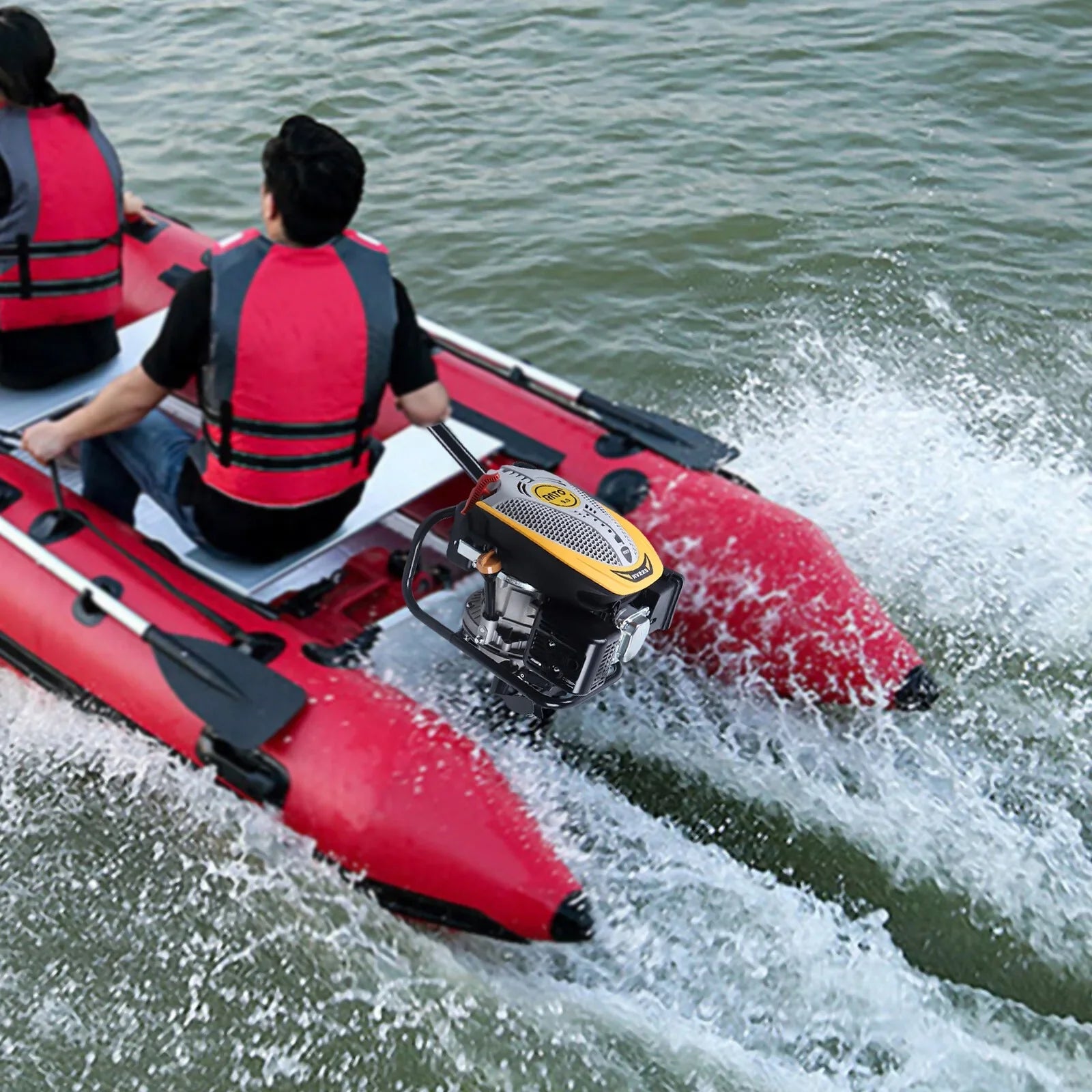 Outboard System Air Propeller Boat Cooling Engine,225CC Duty Boat Engine Outboard Motor YIYIBYUS 4.3KW Motor Heavy Stroke Outboard 4
