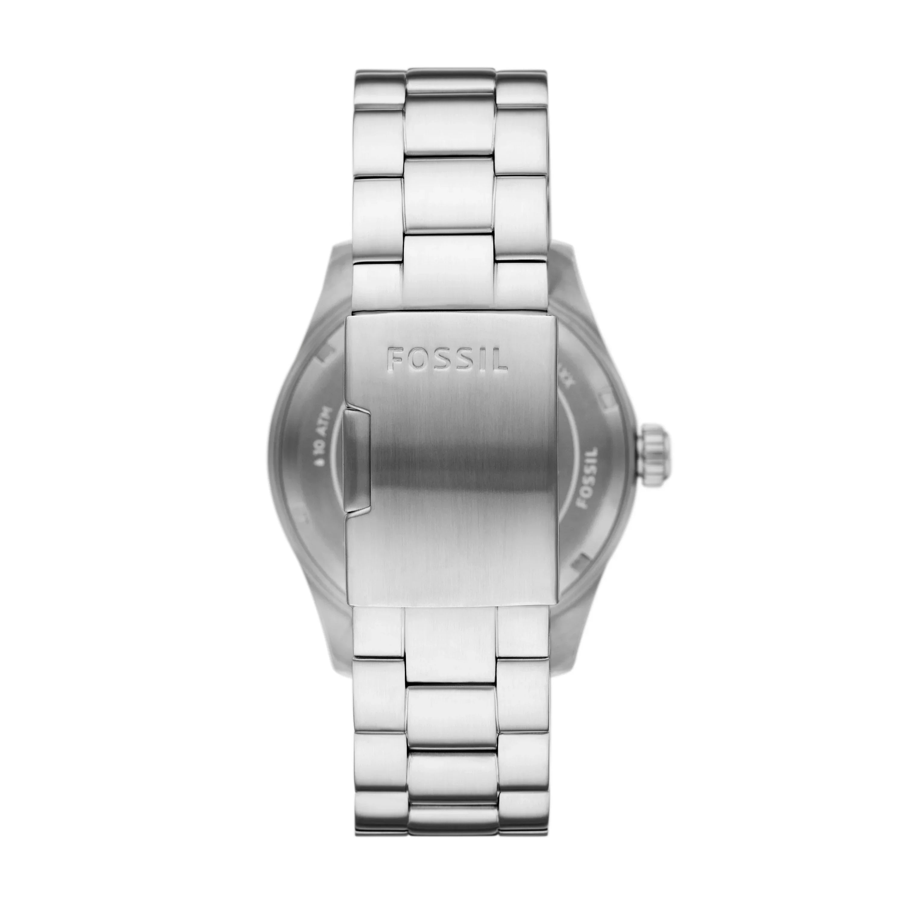 Stainless Defender Steel Fossil Men's Solar-Powered Watch