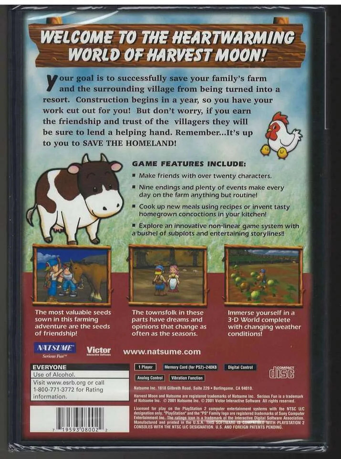 PS2 Save Sealed Factory New Version) Harvest The (Brand US Moon: Homeland Playst