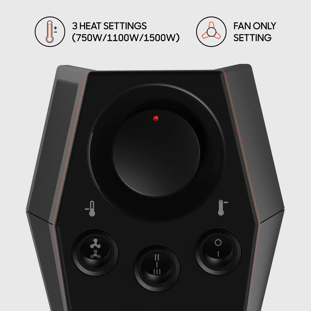 Settings, 3 Sharper New Heat Image 20H Rise Tower Black, Indoor Heater,