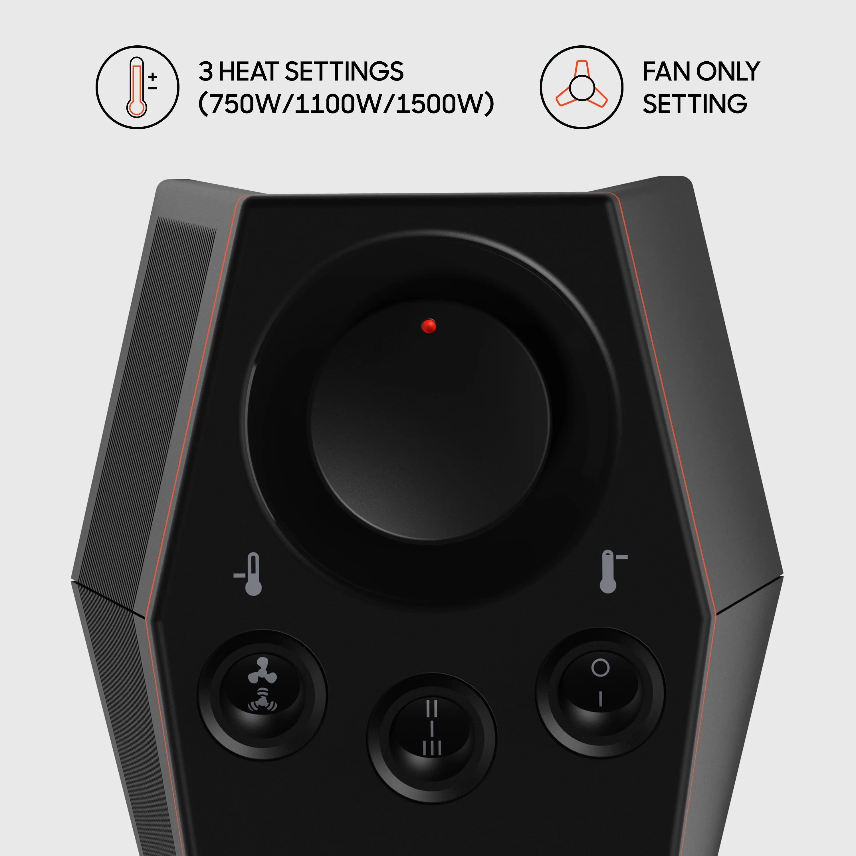 Settings, 3 Sharper New Heat Image 20H Rise Tower Black, Indoor Heater,