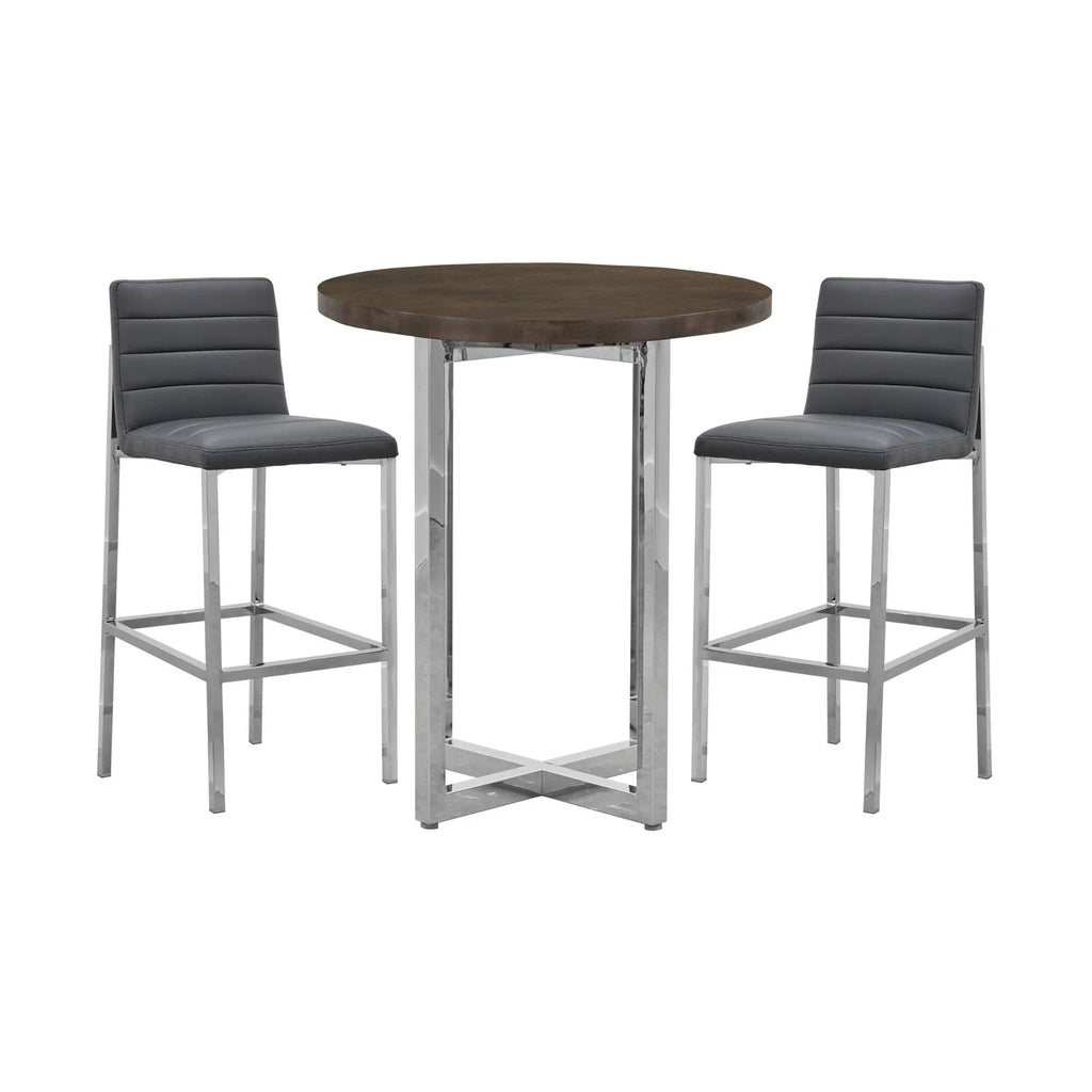 Bar Modus in w Wood Taupe Round Amalfi Table 32" Top