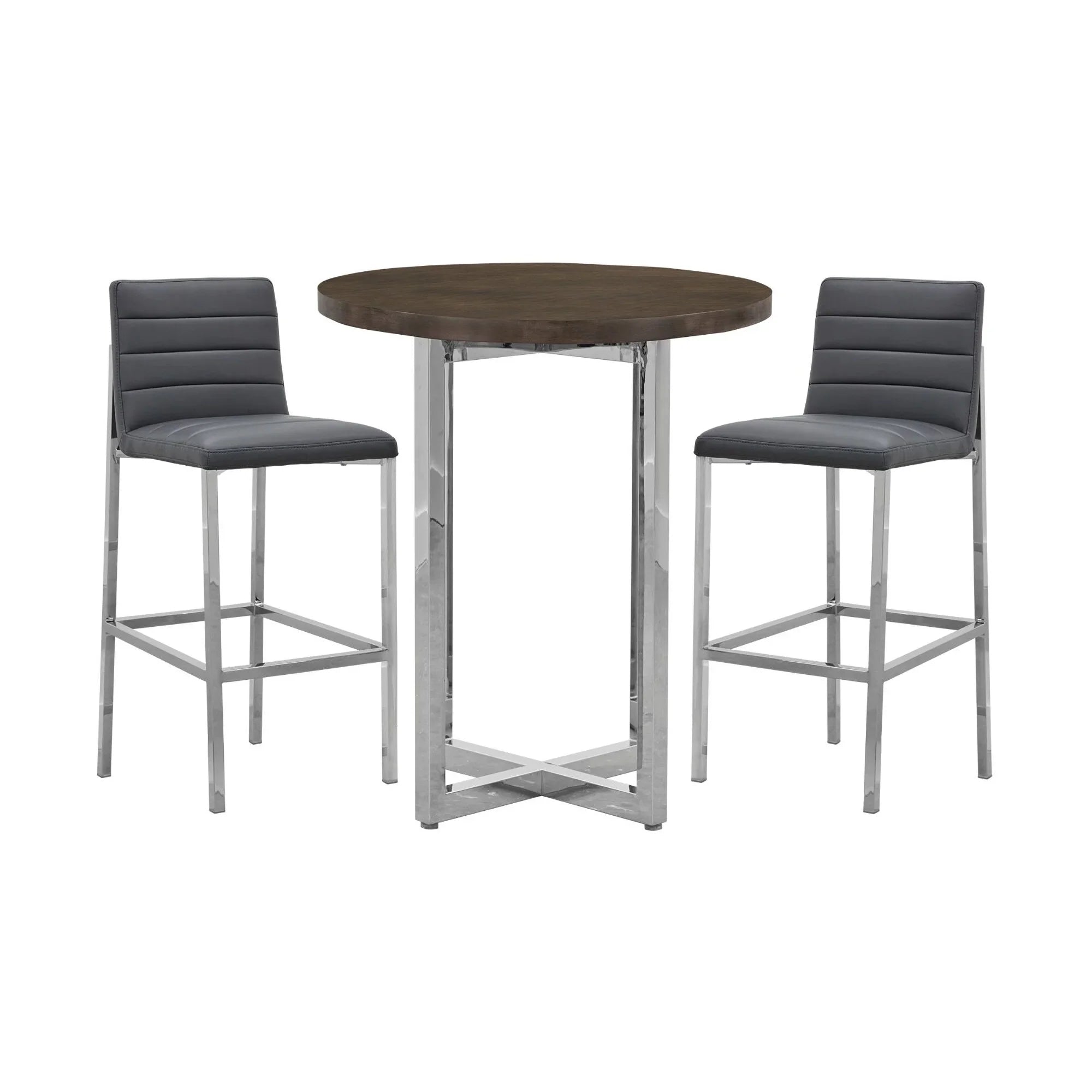 Bar Modus in w Wood Taupe Round Amalfi Table 32" Top