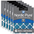 6 MERV Pack Pleated Pure Plus Nordic Carbon Filters 16x16x1 7 Air