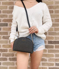 York Dots Crossbody Bag Kate Spencer Women's Metallic New Spade Double Zip