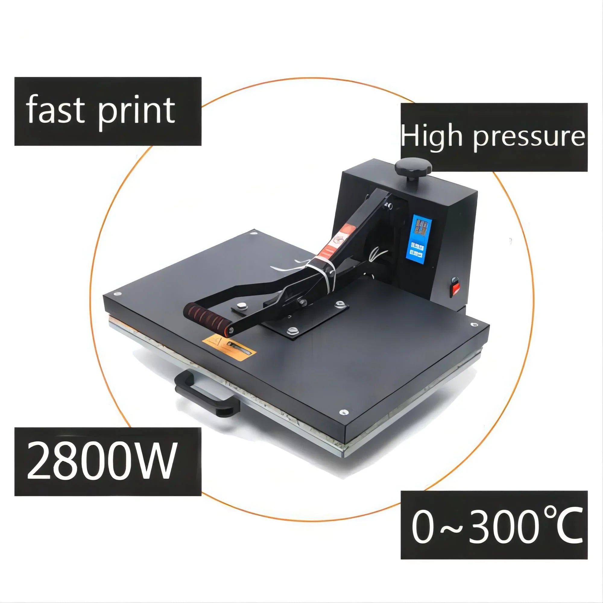 Sublimation Anqidi Pressure Adjustable Press Printer 16" Digital Machine x 0~250℃ 24" TEMP Clamshell Heat Time T-shirt Transfer