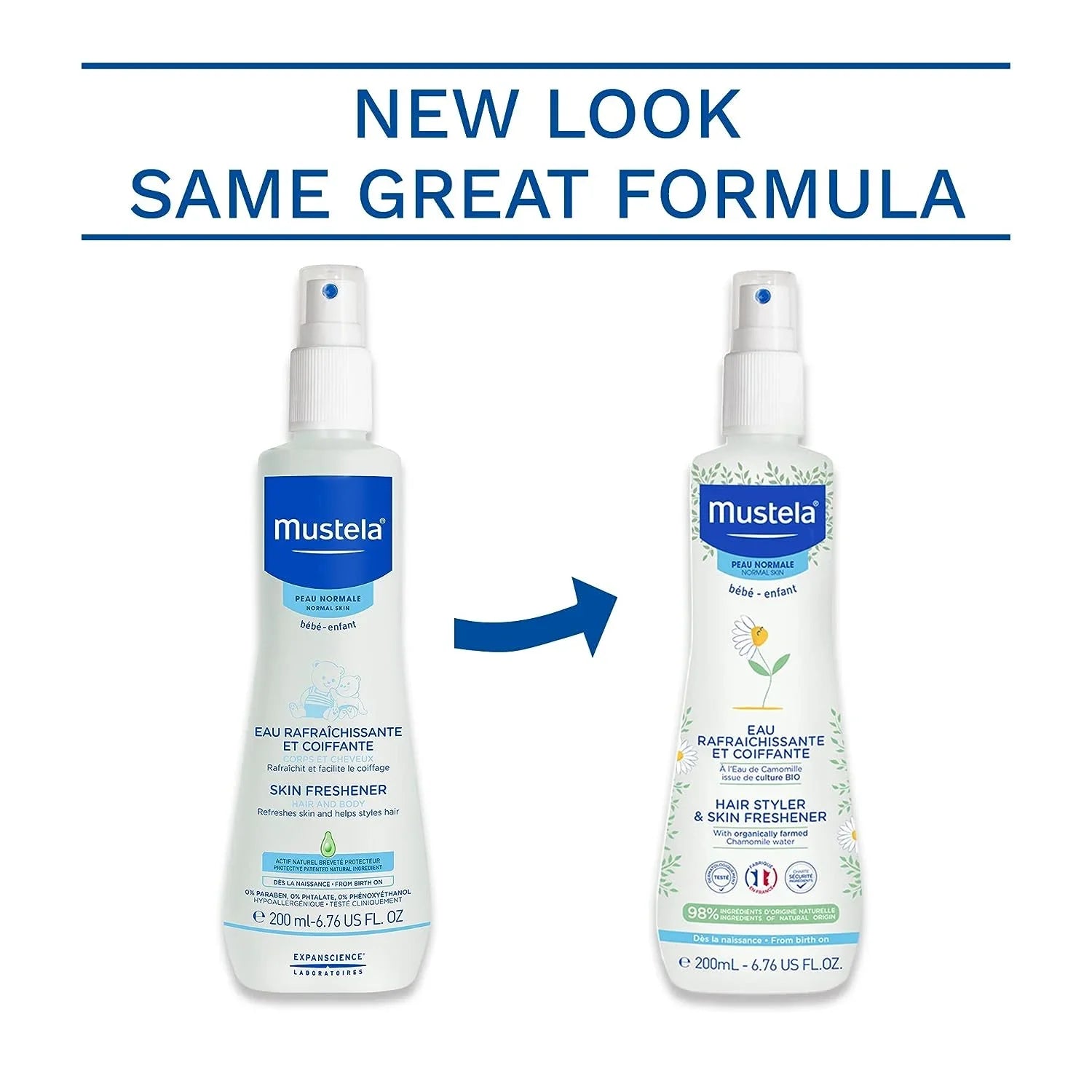 Natural Baby - - Hypoallergenic Chamomile & 6.76 Avocado Water Skin & Freshener oz. Vegan fl. - Hair Mustela & Styler with