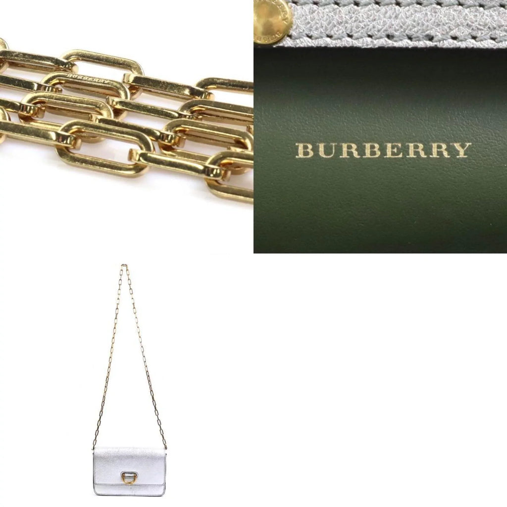 silver bag (Good) diagonal shoulder leather Burberry BURBERRY ladies Pre-Owned