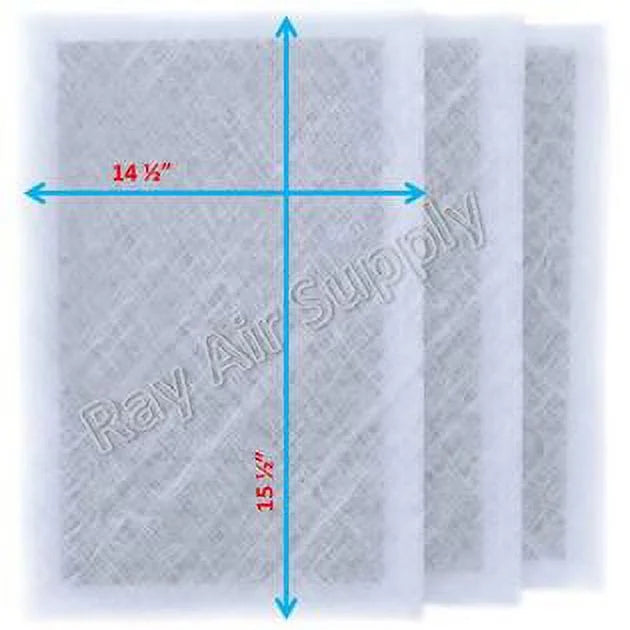 Replacement WHITE Pack) (3 with Cleaner Compatible SUPPLY Filter MicroPower 16x18 Guard RAYAIR Pads Air