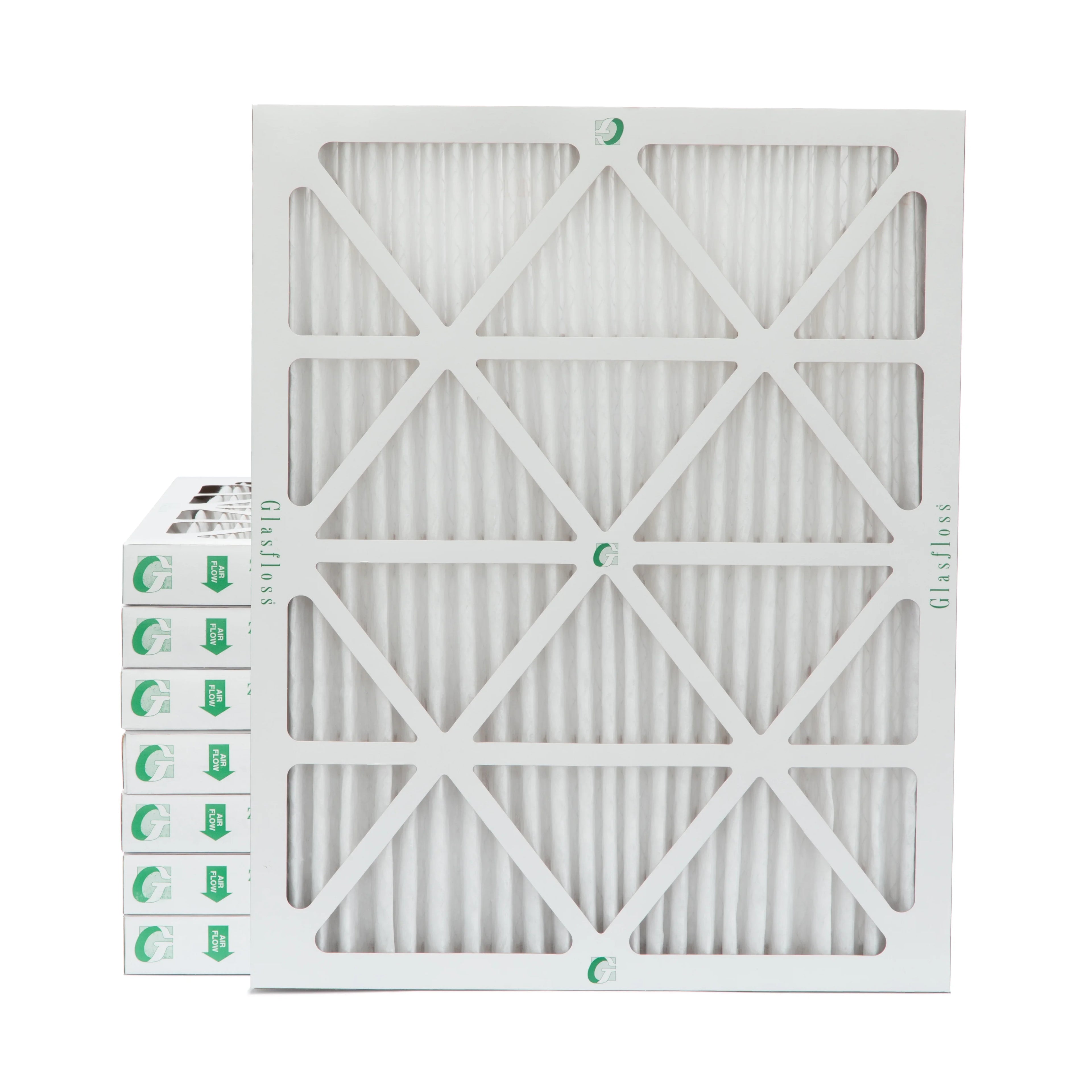 Exact Pack 19-1/2 8 Glasfloss ( Furnace MERV Air Industries. Filters ) 1-3/4 10 x AC by Size: 16x20x2 x 15-1/2 Pleated