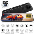 Camera,G-Sensor, Angle,with Backup Cable Rear 170° Front Cam,Kepeak FHD Monitor, and Wide Meters Full Mirror Touch 5.5 Dash 1080P Screen View Parking 10"