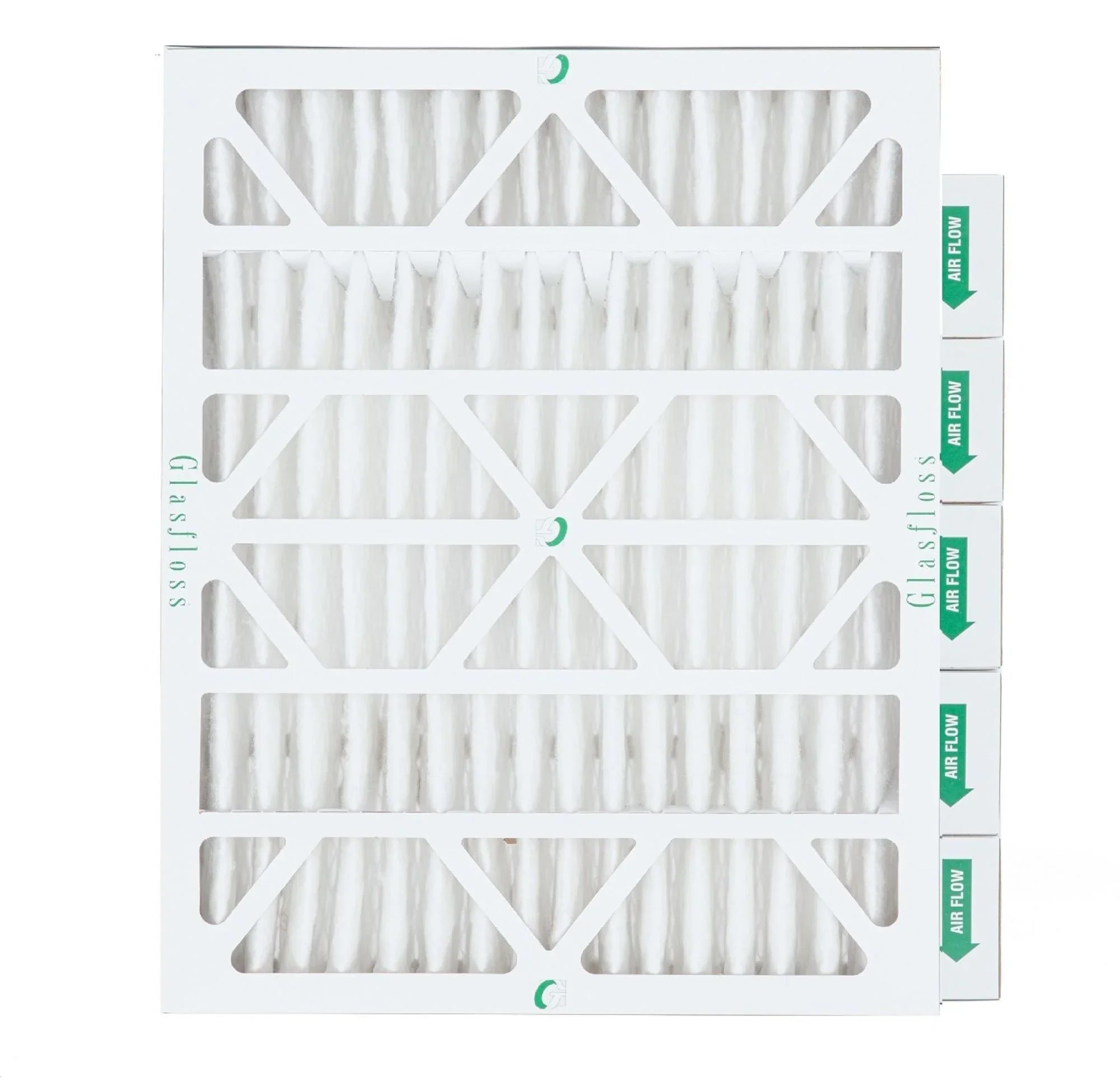 x Inch 4" Pleated 19-3/8 Actual Size: 23-3/8 Pack Air Filters Glasfloss. 10 by MERV 6 of x 20x24x4 3-3/4