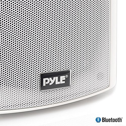 System Bluetooth Mount & Pyle White Speakers, Waterproof 5.25'' - Wall Speaker Indoor/Outdoor
