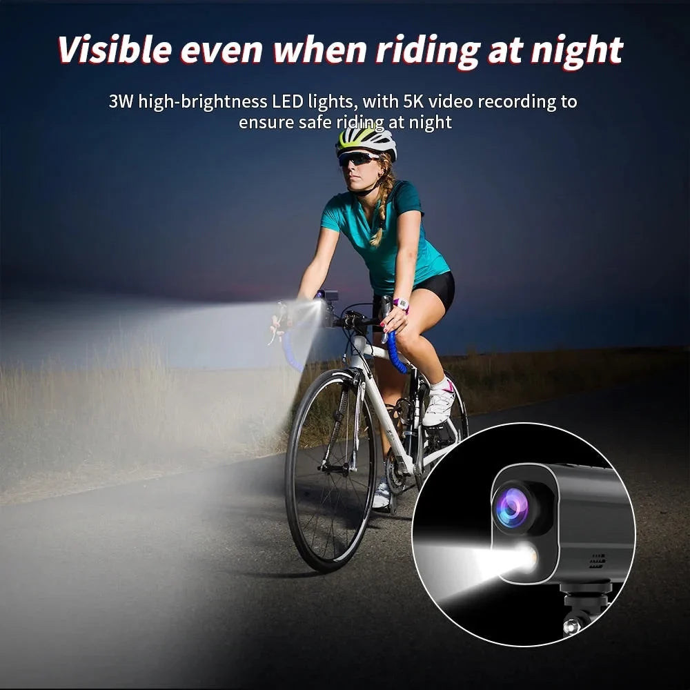 with DV Sport Light Riding Action Bike Motorcycle Led 5K WiFi Helmet Bicycle Camera Drive Recorder Anti Road Shake Camera