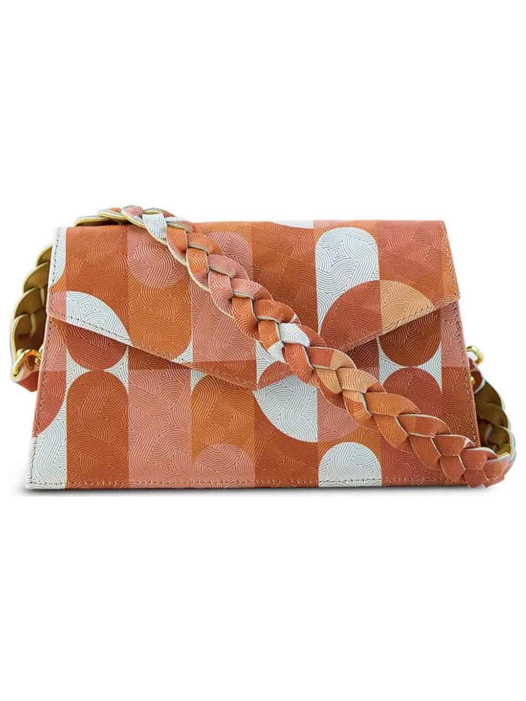 Picasso Zaya Single Strap Handbag IRIS ANIMA Beige Neutral Patterned Women's Purse Leather