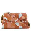 Picasso Zaya Single Strap Handbag IRIS ANIMA Beige Neutral Patterned Women's Purse Leather