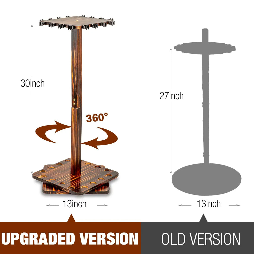 Rod Rods Fishing Men Rotating Garage Fishing Pole Holders Gifts Degree Holds up Wood Ghosthorn 16 for , for to 360
