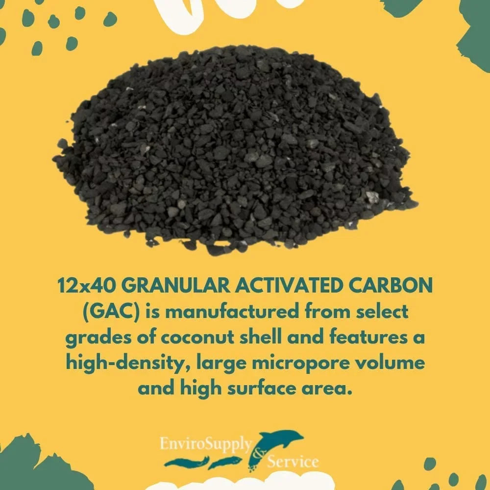 (Water Virgin Activated Filtration, Prewashed Shell Carbon Aquarium EnviroSupply Charcoal) 55 12x40 Coconut Pounds Resealable Cleaning Ultra - Pure