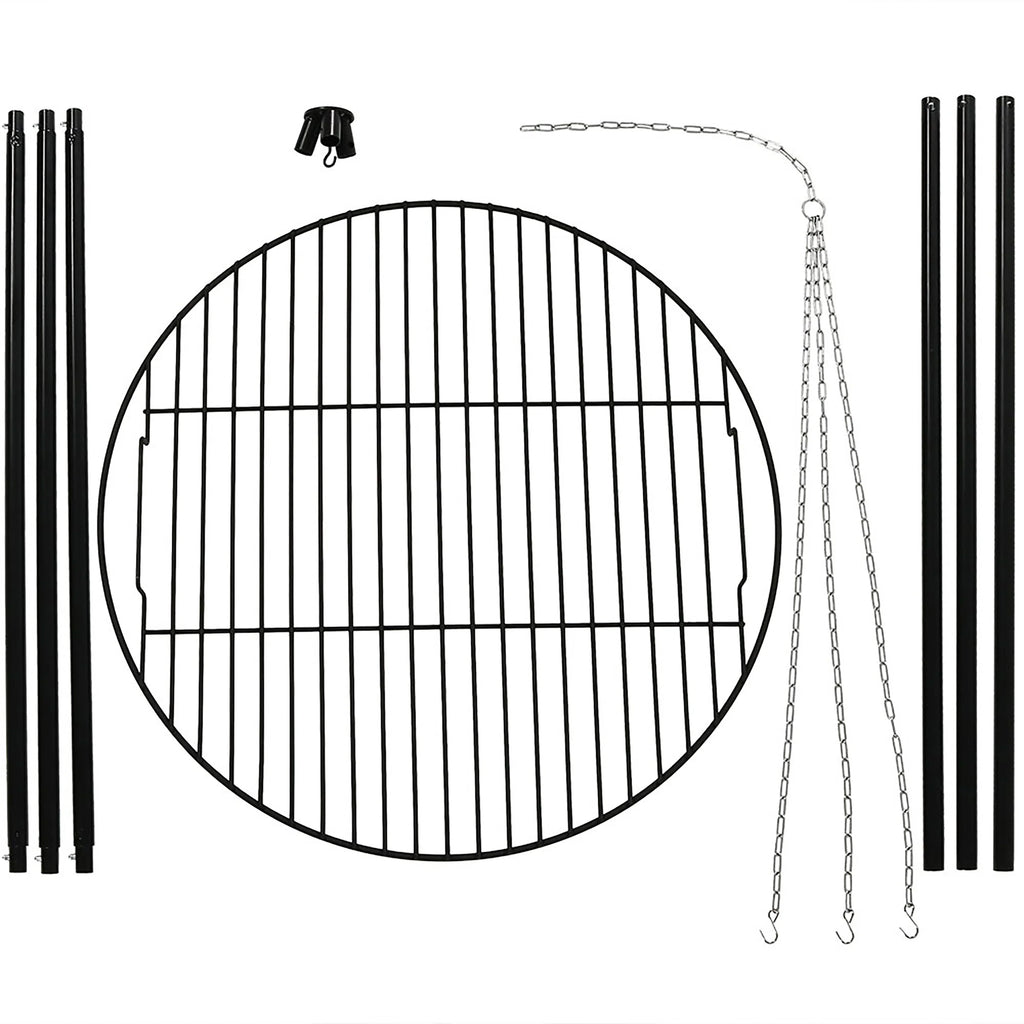 Grilling 22" Set with Diameter Sunnydaze - Cooking Grate Tripod