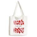 I Canvas Satchel Day Bag Tote Handbag Valentine's Shopping You Casual Love Red