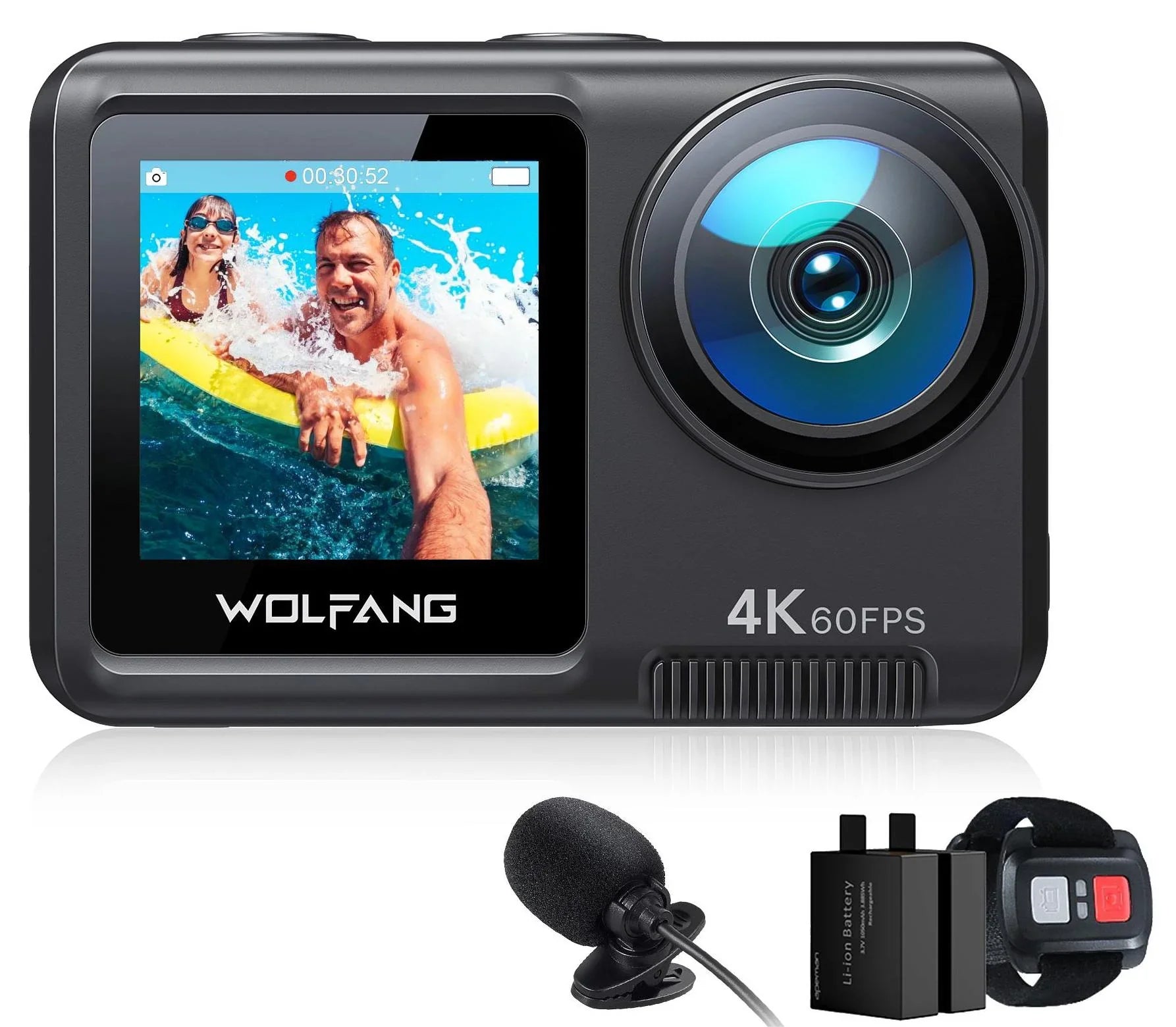 Adjustable 4K/60FPS/24MP 170° 40M Camera, Functions Wide Stabilization Anti-shake 3.0 Camera, Upgraded EIS Action Waterproof Angle Multiple
