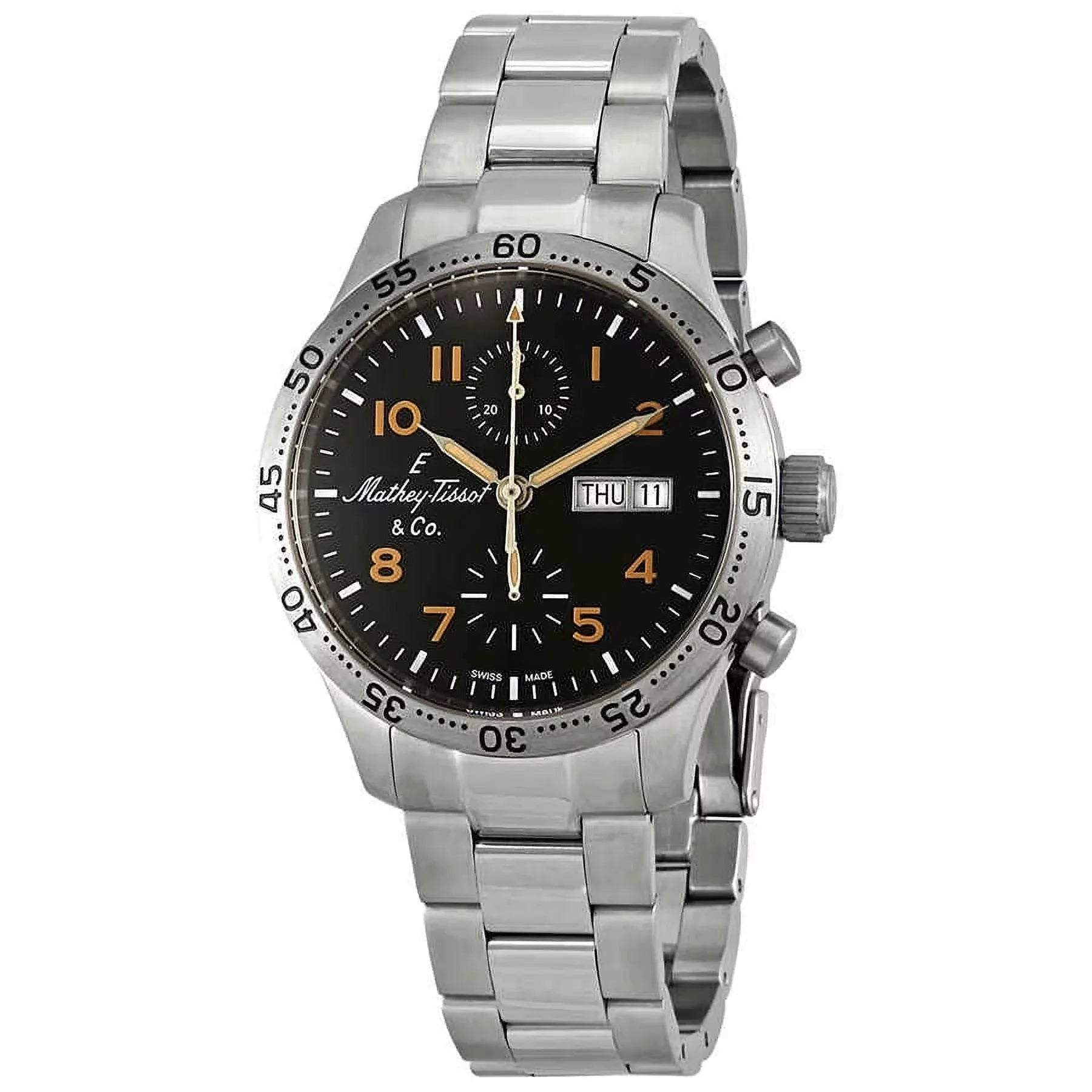 Chrono Automatic Men's Mathey-Tissot Black Type Chronograph 21 Dial Watch H1821CHATNO