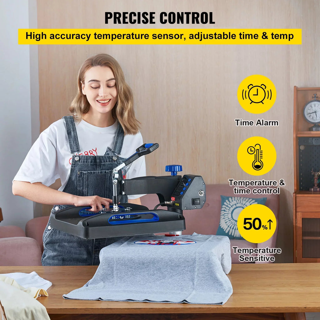Pillow, Digital Vinyl 12" Pressing Surface, Anti-Scald Canvas Sublimation Machine, Fast Machine, T-Shirt with Swing Bag, Away Transfer x BENTISM Press Heating 360 Printer 15" Blue Heat