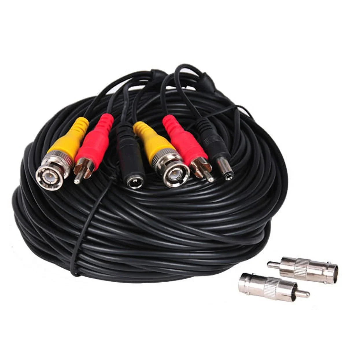 Wire Security Surveillance Power Audio Camera 4x BNC 12V Cable RCA Power 4CH Video Connector CCTV b4k VideoSecu Camera with for 50ft Cord DC