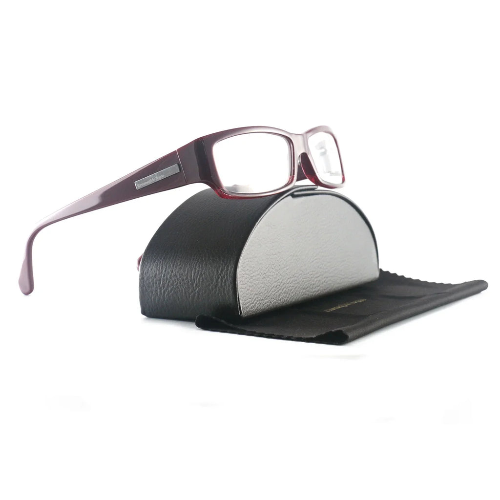 Women's 9M8 Ermenegildo Eyeglasses VZ3536 Rectangle Red Zegna 135 14 55