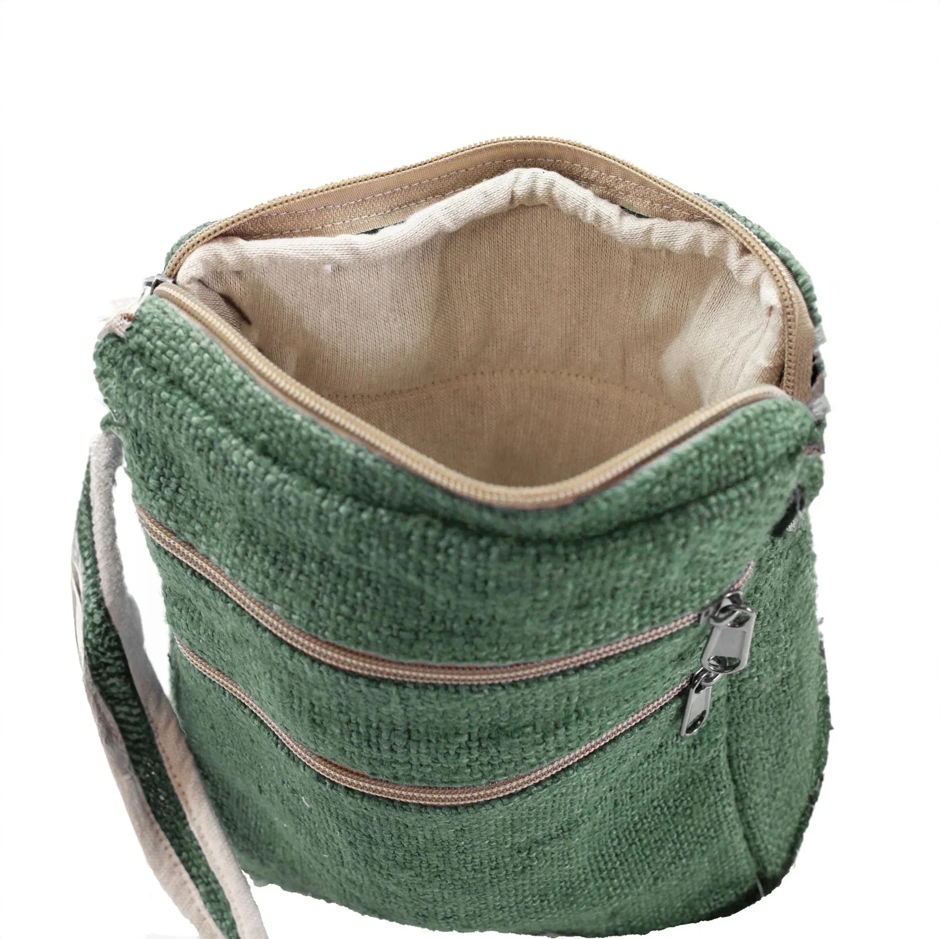 Hemp Crossbody Pocket Green Banyan - Core Purse Multi