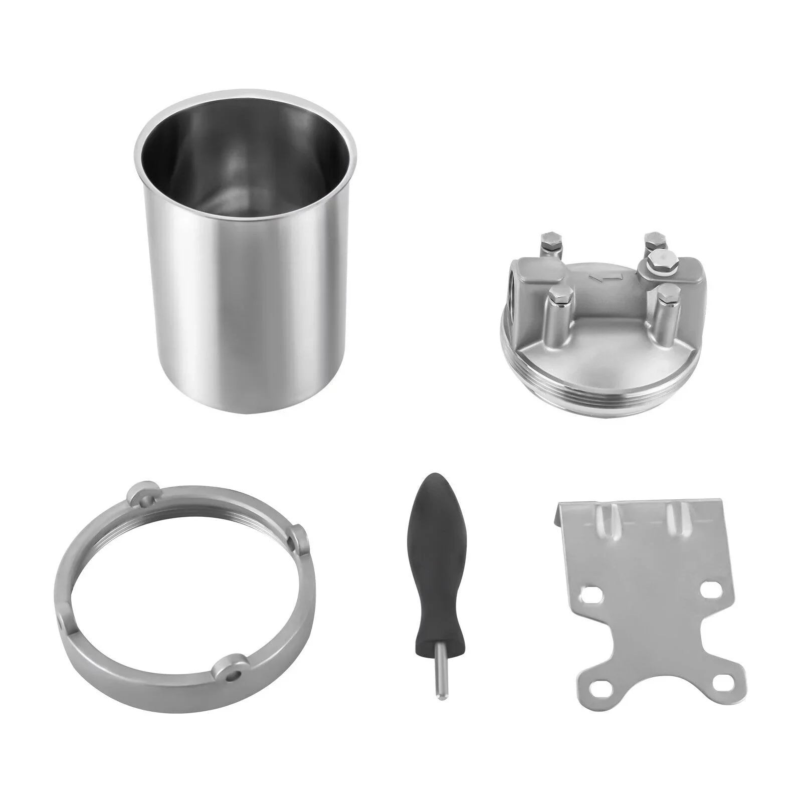 Stainless Inlet and Bracket Wrench Filter Filter Shell Steel Stainless Filter Steel inch with Housing Duty Shell Heavy Outlet Silver 3/4 Pin Water Filter Water and 5 inch NPT Water Miumaeov