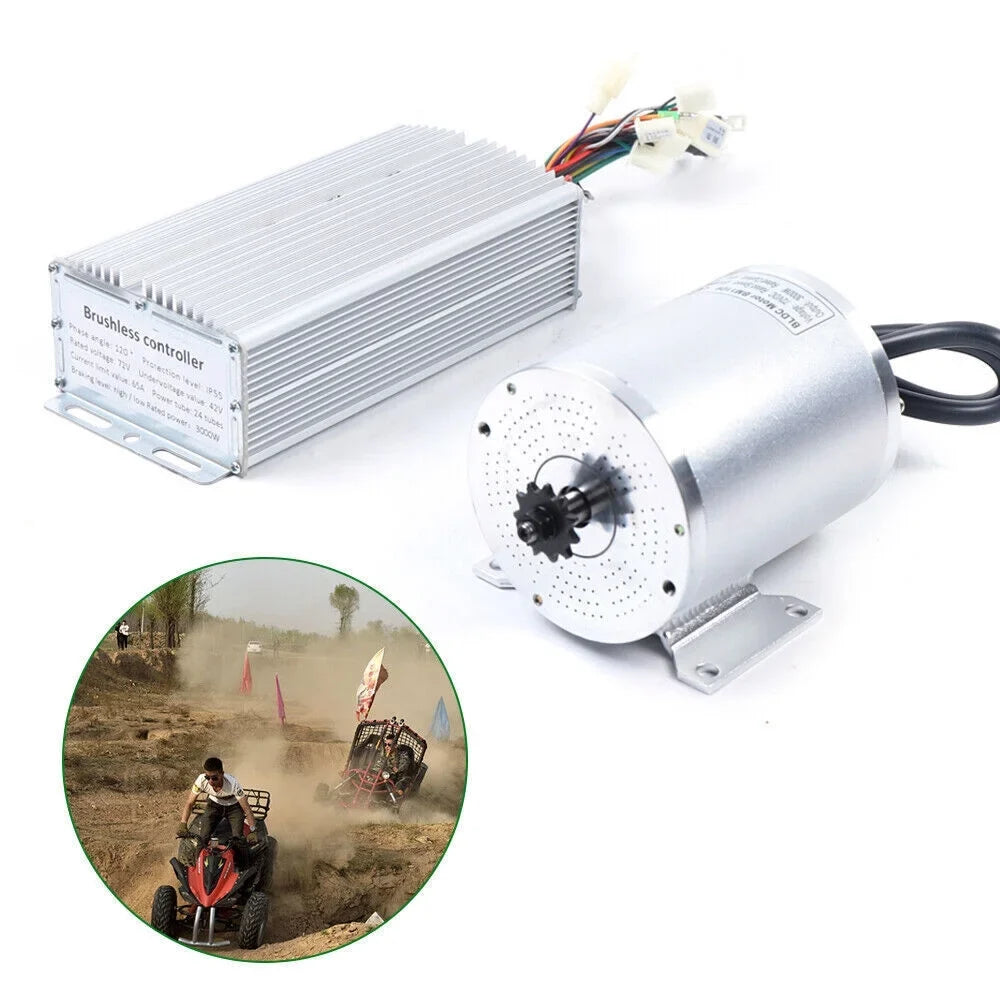 60A BLDC Controller Motor 3000W W/ Brushless for Scooter Electric 72V E-bike Kit