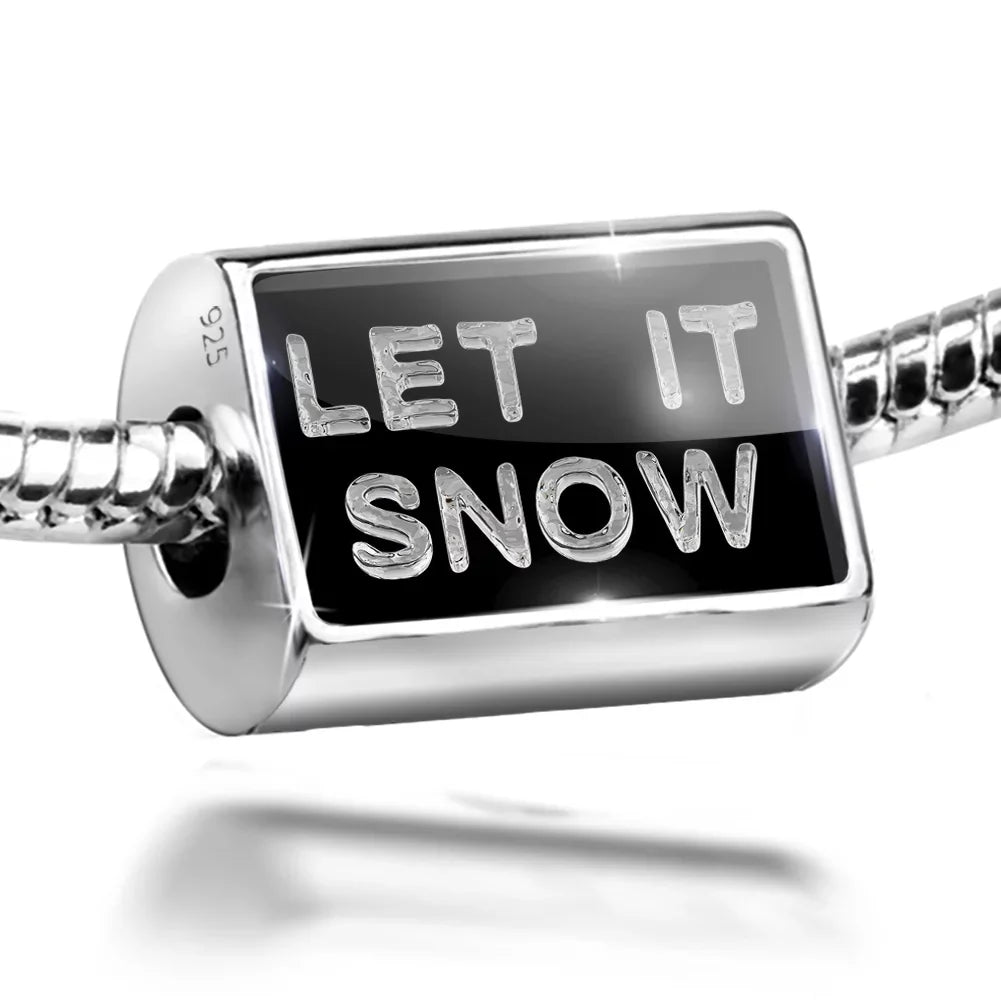 Ice Charm Black Snow It Let Bead Neonblond on Silver Cubes Clear 925 Sterling