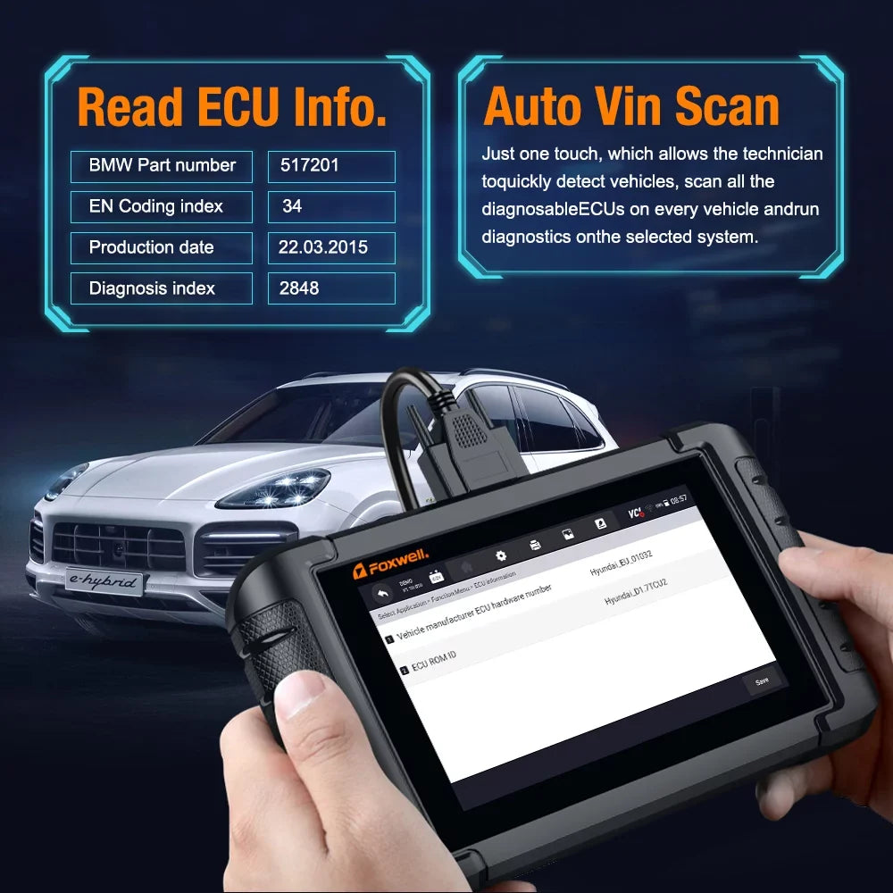All Diagnostic Automotive ABS Bidirectional Scanner Scan Scanner Tool Car FOXWELL Reader Tool Car NT809 Reset Systems Reset Advanced Scanner Scan Oil 30+ Code Services Auto Bleeding OBD2