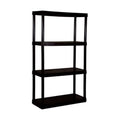Plastic Black Solid Medium Plastic with Duty 91021 4 Shelving