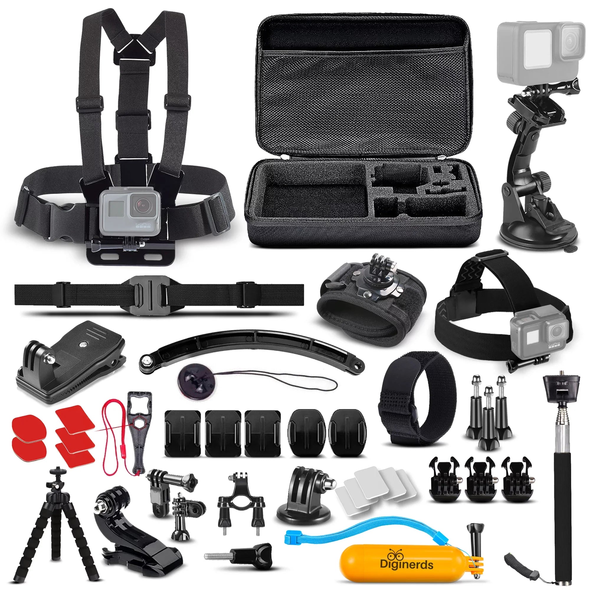 Compatible Camera - Insta360, DJI, Fusion, Accessory AKASO Kit, for DiGiNerds 50-in-1 Action GoPro,