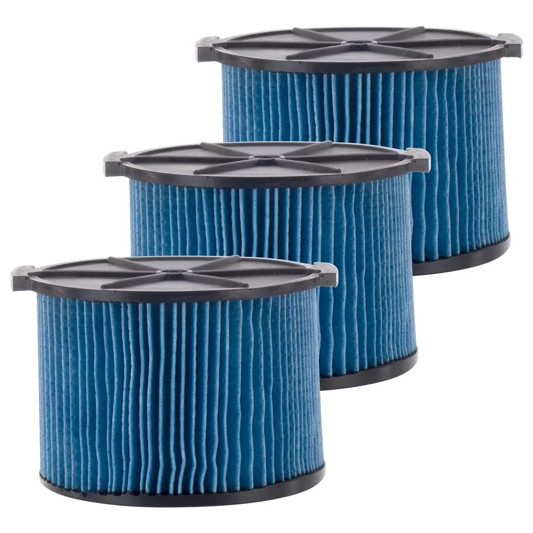 Dry Replacement & 3-4.5 RIDGID 3 Portable Vacuums Filter 26643 Gallon VF3500 Part Fine Wet with 3-Layer Dust Cartridge Pack Compatible
