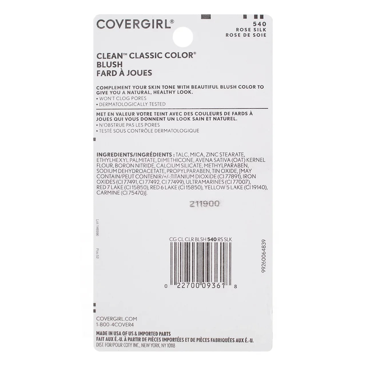 3) Blush, 0.3 Silk Rose [540], Classic Color of (Pack CoverGirl oz