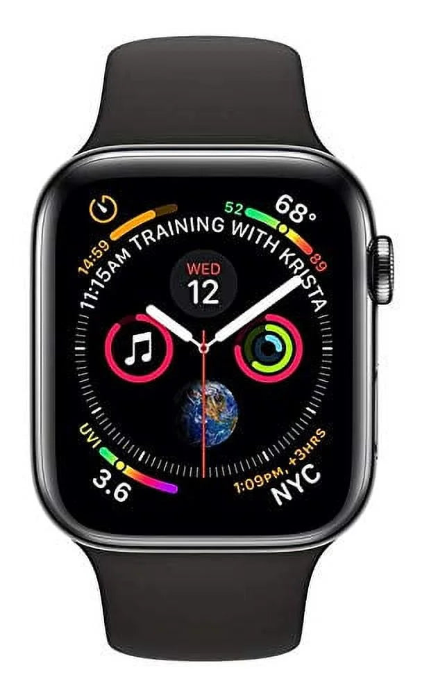 Black - Excellent Apple Used 4 Cellular Watch ,44mm, Series Condition Stainless Steel,