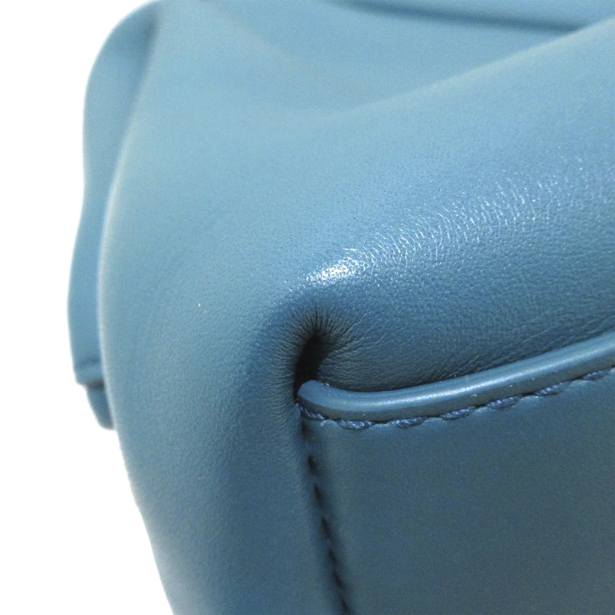 Women Bottega (Good) Blue Pre-Owned Leather Point Satchel Calf Authenticated Veneta
