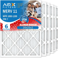 Pleated to Pack MPR AIR. 1000, FILTERS MERV 1200 MPR Conditioner Premium HVAC Air WICKED 6 Made CLEAN 20x25x2 USA Air Filter AIRX by Filter 7 Electrostatic Comparable 11 Filters 20x25x2 & Furnace FPR