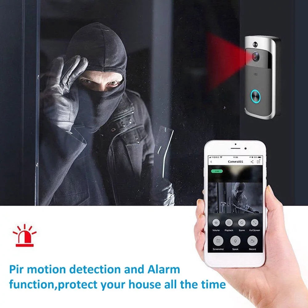 Detection Wireless Motion Visual Video Security Doorbell Intercom Vision Camera WiFi Camera Bell Night Smart Home Doorbell Door