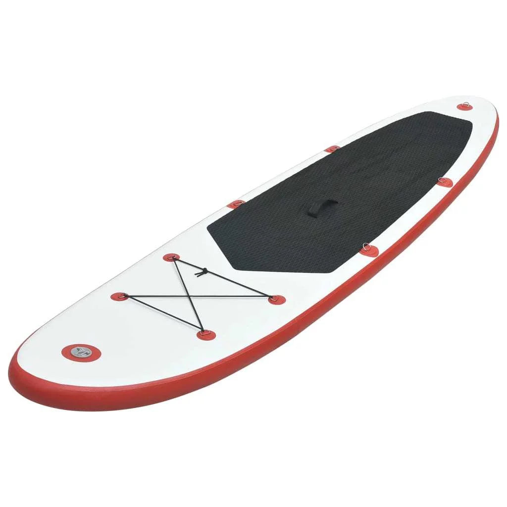 Inflatable Paddle Board Stand Surfboard and - White Striking Red An in Up Set