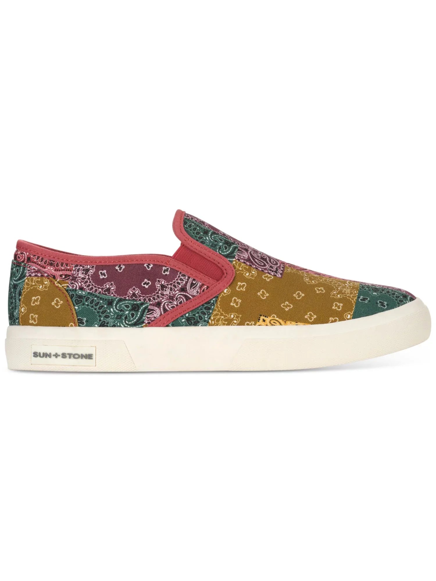 Bandana Red Round On Toe Padded Sneakers STONE Mens Slip 7 Shoes Goring Reins Platform SUN