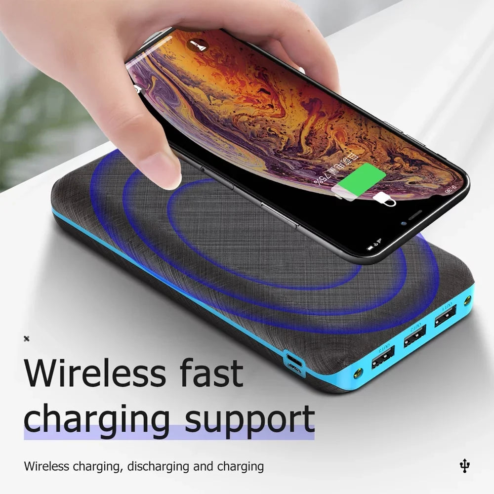 Lights Large Mobile Dual Decor Capacity LED Bank 20000mAh 3 Solar Xmas Portable Power Power Charger Supply USB Ponyta with