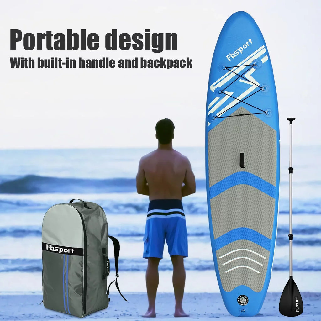 Control, Surfboard Ft Surf Accessories Paddle Bag, Thickening Non-Slip Up SUP w/Complete & Standing Boat Carry FBSPORT 11 Deck, Stand Inflatable Board